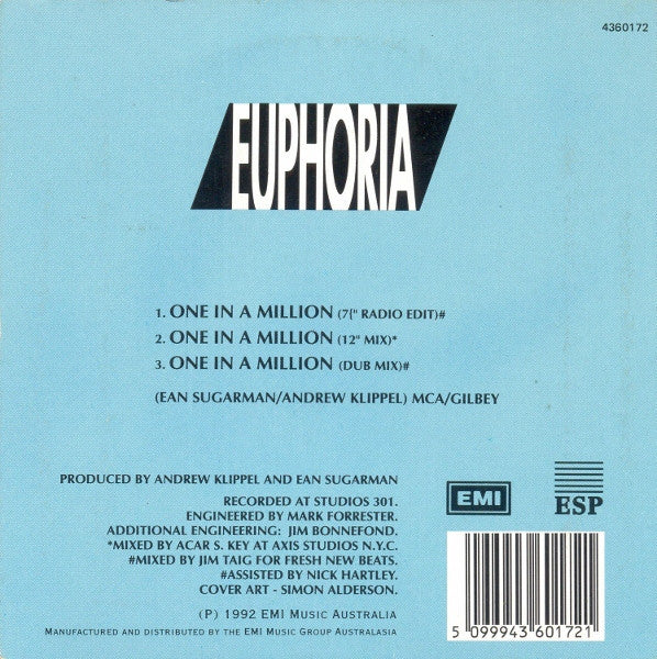 Euphoria (4) : One In A Million (CD, Maxi)