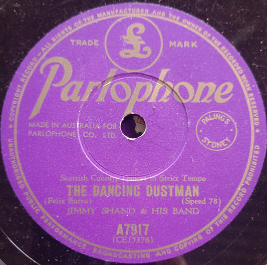 Jimmy Shand And His Band : The Dancing Dustman / Morpeth Rant (Shellac, 10")