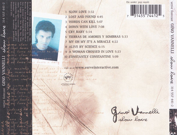 Gino Vannelli : Slow Love (CD, Album)