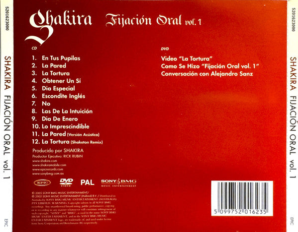 Shakira : Fijación Oral Vol. 1 (CD, Album + DVD-V, PAL)