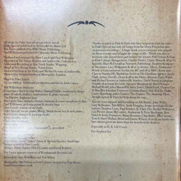 Duke Special : Songs From The Deep Forest (CD, Album)