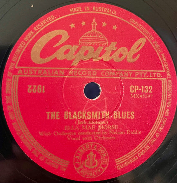 Ella Mae Morse : The Blacksmith Blues / Love Me Or Leave Me (Shellac, 10")