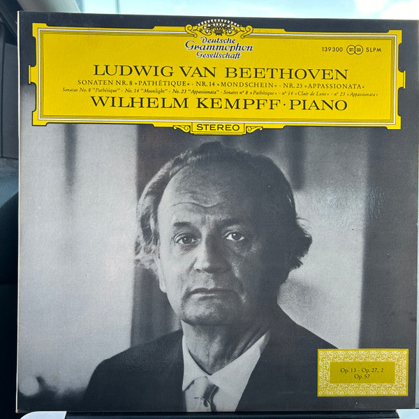 Ludwig van Beethoven - Wilhelm Kempff : Pathétique · Mondschein - Moonlight · Appassionata (LP, RE)