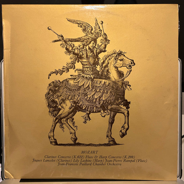Mozart* /  Jacques Lancelot (Clarinet) /  Lily Laskine (Harp) /  Jean-Pierre Rampal (Flute) /  Jean-Francois Paillard Chamber Orchestra* : Clarinet Concerto (K. 622) / Flute & Harp Concerto (K.299) (LP, Album, Club, RE)