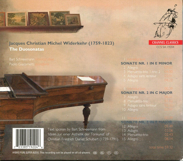 Bart Schneemann, Paolo Giacometti, Widerkehr* : The Duosonatas (CD, Album)