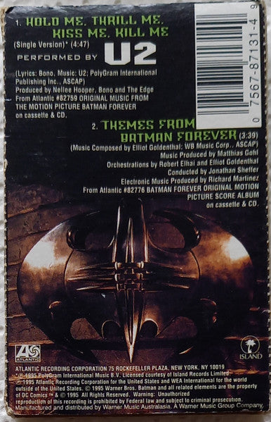 U2 : Hold Me, Thrill Me, Kiss Me, Kill Me (Cass, Single, Car)