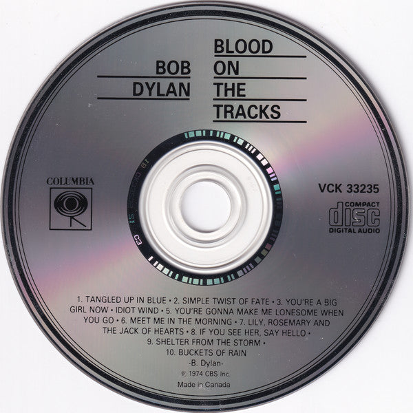 Bob Dylan : Blood On The Tracks (CD, Album, RE)