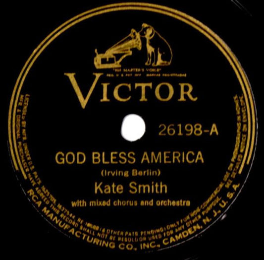 Kate Smith (2) : God Bless America / The Star Spangled Banner (Shellac, 10", Ind)