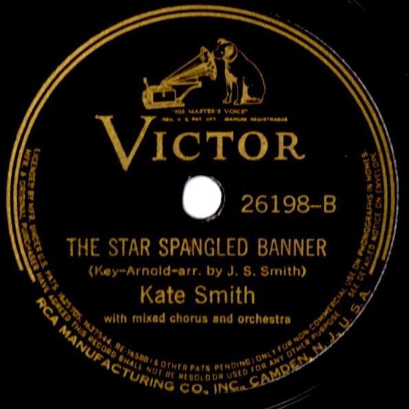 Kate Smith (2) : God Bless America / The Star Spangled Banner (Shellac, 10", Ind)