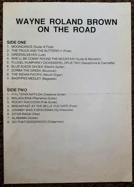 Wayne Roland Brown : On The Road (LP, Album)
