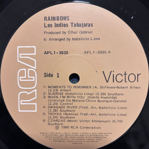 Los Indios Tabajaras : Rainbows (LP, Album)