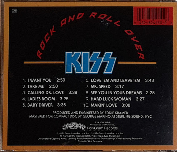 Kiss : Rock And Roll Over (CD, Album, RE)