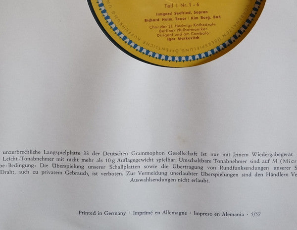 Joseph Haydn, Igor Markevitch : Die Schöpfung (3xLP, Mono + Box)