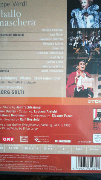 Giuseppe Verdi : Un Ballo In Maschera (DVD)
