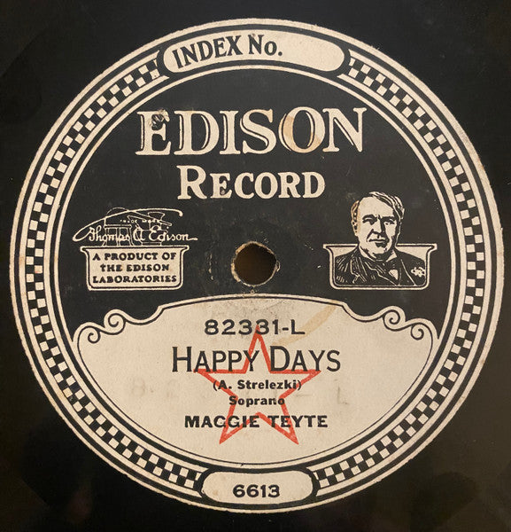 Maggie Teyte : Dreams / Happy Days (Edison Disc)