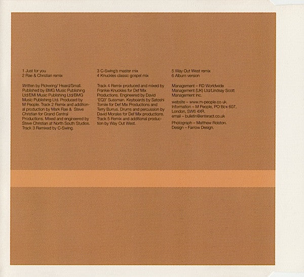 M People : Just For You (CD, Maxi)