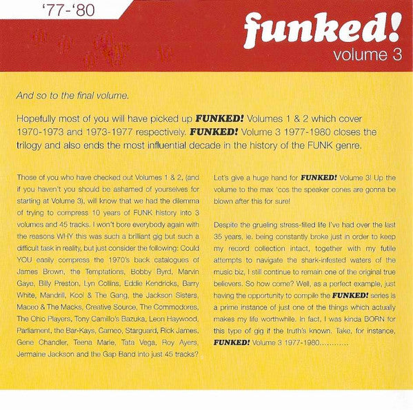 Various : Funked! Volume 3 '77-'80 (CD, Comp)