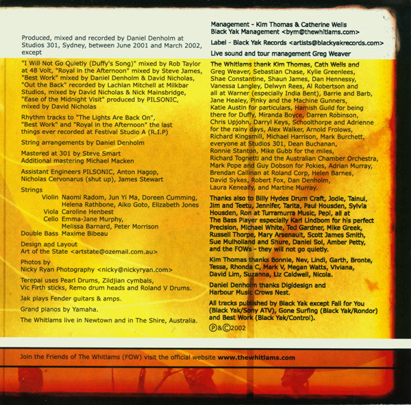 The Whitlams : Torch The Moon (CD, Album)