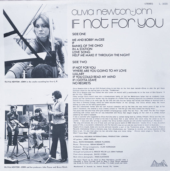 Olivia Newton-John : If Not For You (LP, Album, UK )