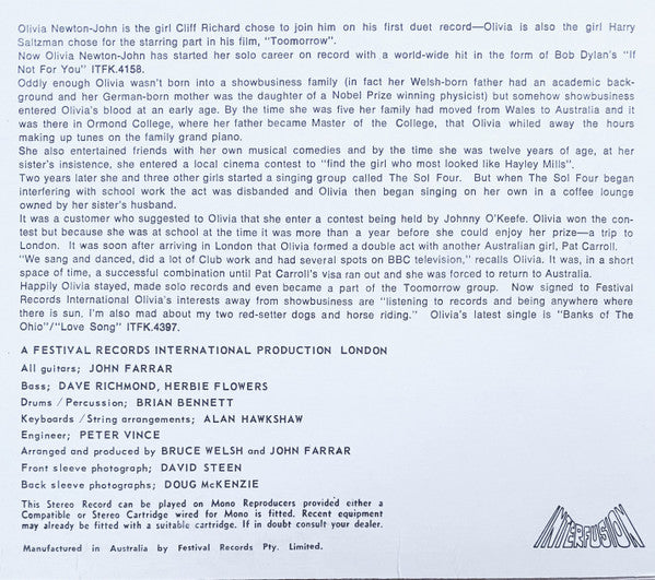 Olivia Newton-John : If Not For You (LP, Album, UK )