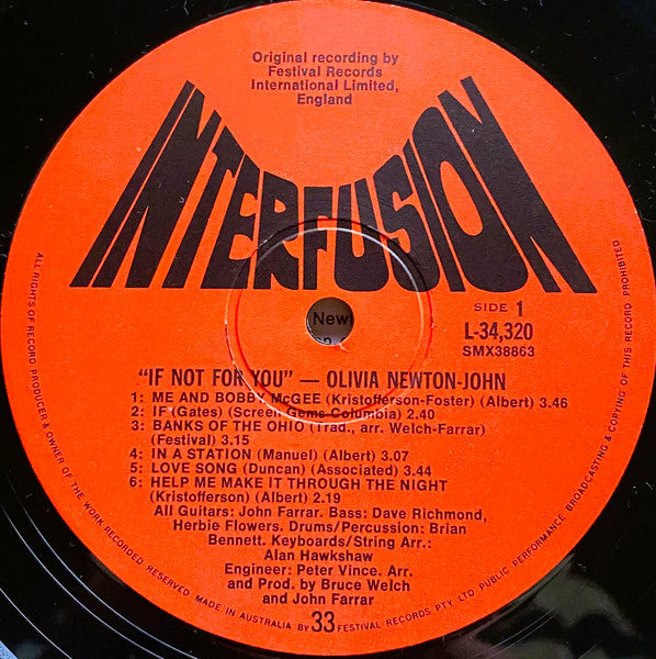 Olivia Newton-John : If Not For You (LP, Album, UK )