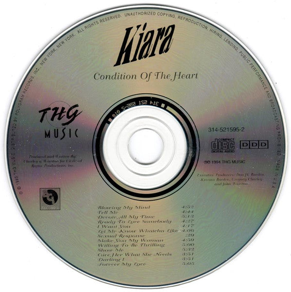 Kiara : Condition Of The Heart (CD, Album)