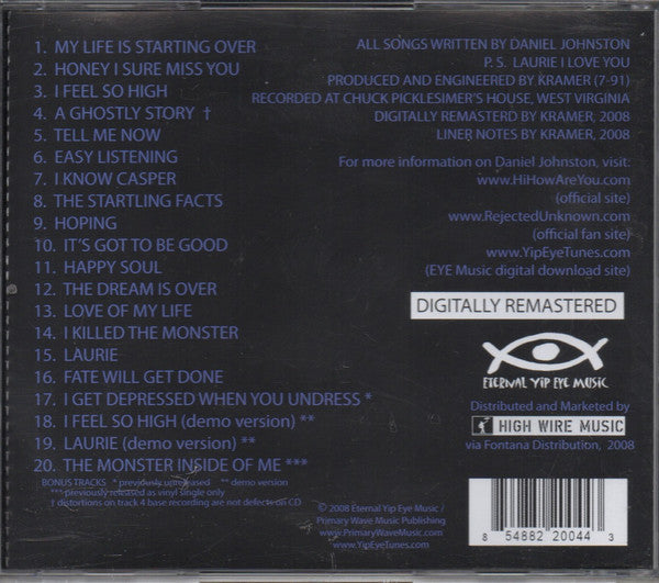 Daniel Johnston : Artistic Vice (CD, Album, RE, RM)