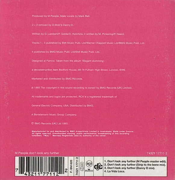 M People : Don't Look Any Further (CD, Maxi, Car)