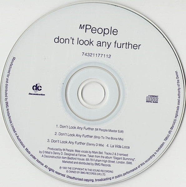 M People : Don't Look Any Further (CD, Maxi, Car)