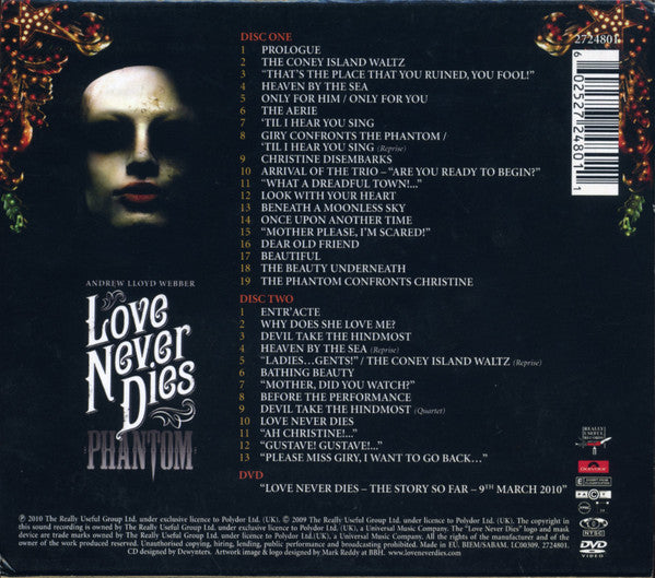 Andrew Lloyd Webber : Love Never Dies (2xCD + DVD, NTSC + Dlx)
