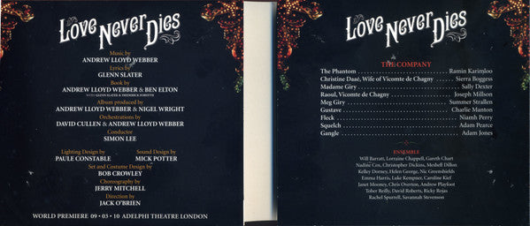 Andrew Lloyd Webber : Love Never Dies (2xCD + DVD, NTSC + Dlx)