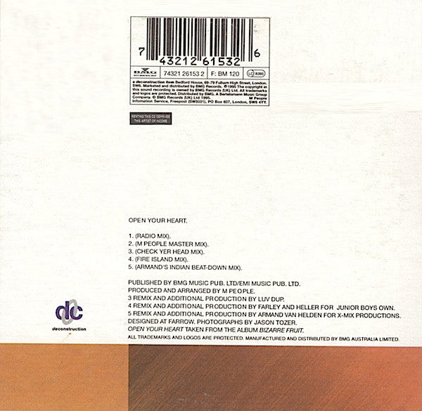 M People : Open Your Heart (CD, Maxi, CD1)