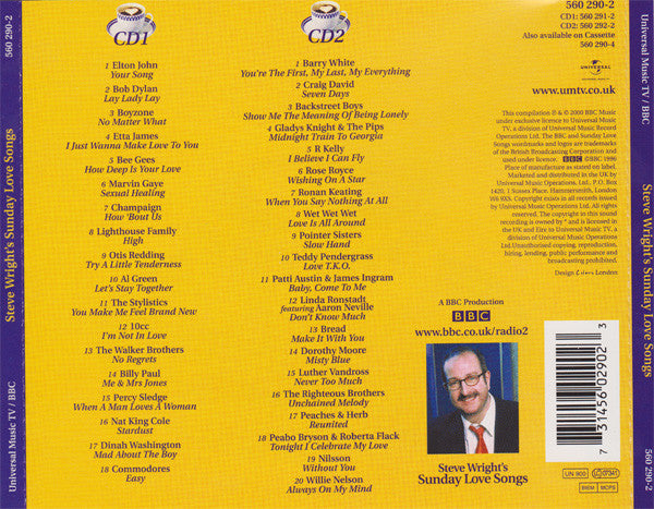 Various : Steve Wright's Sunday Love Songs (2xCD, Album, Comp)