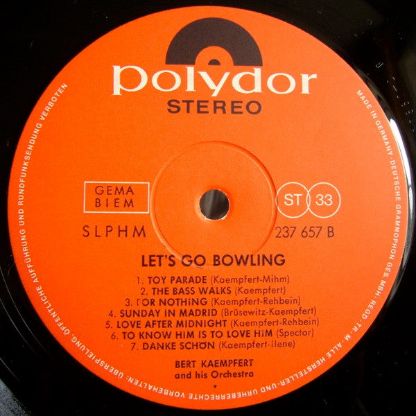 Bert Kaempfert & His Orchestra : Let's Go Bowling (LP, Album)