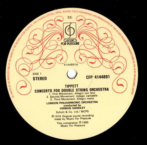 Sir Michael Tippett, Benjamin Britten, London Symphony Orchestra : Double Concerto / Violin Concerto (LP, Comp, RM)