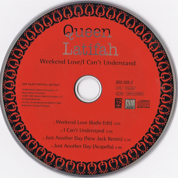 Queen Latifah : Weekend Love / I Can't Understand (CD, Single)