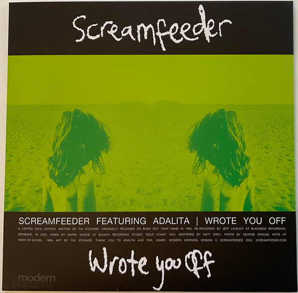 Screamfeeder : Wrote You Off / Stopless (7")