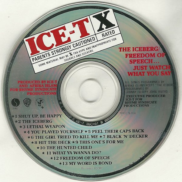 Ice-T : The Iceberg (Freedom Of Speech... Just Watch What You Say) (CD, Album)