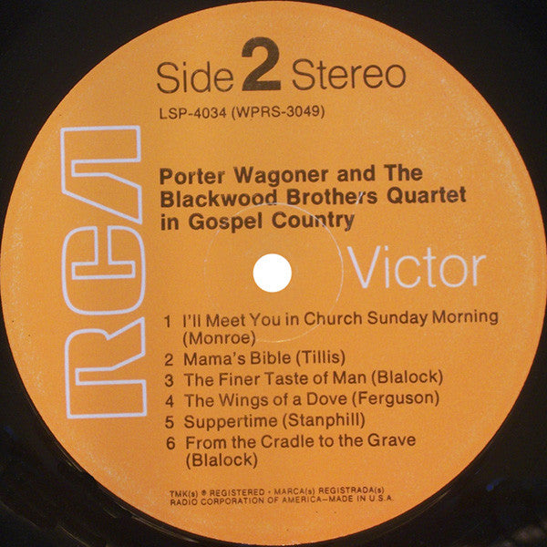 Porter Wagoner And The Blackwood Brothers Quartet : In Gospel Country (LP, Album)