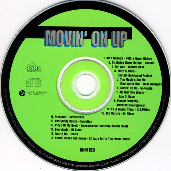 Various : Movin' On Up - 16 Hot Dance Trax (CD, Comp)