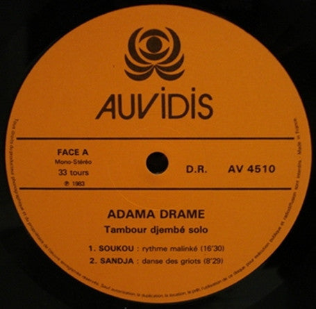 Adama Dramé : Tambour Djembé (LP, Album)