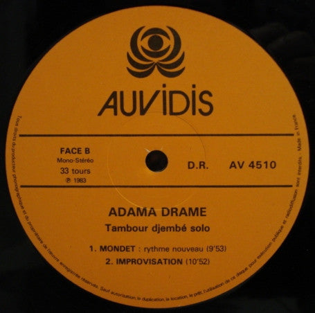 Adama Dramé : Tambour Djembé (LP, Album)