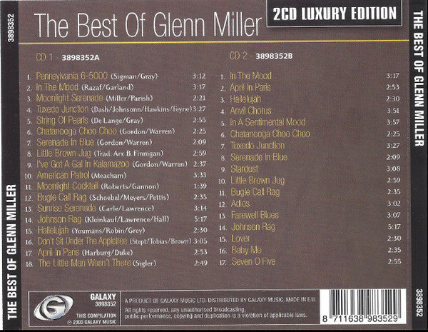 Glenn Miller : The Best Of Glenn Miller (2xCD, Comp)