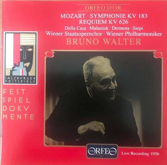 Wolfgang Amadeus Mozart, Bruno Walter, Wiener Philharmoniker, Konzertvereinigung Wiener Staatsopernchor, Lisa Della Casa, Ira Malaniuk, Anton Dermota, Cesare Siepi : Symphonie KV 183 / Requiem KV 626 (CD, Mono)