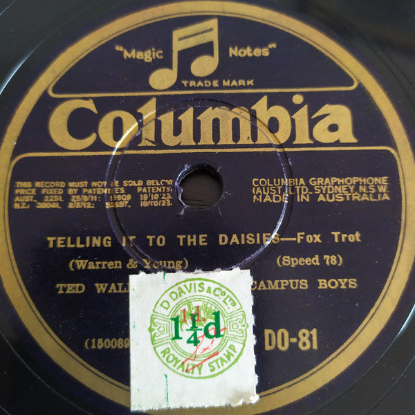 Ted Wallace & His Campus Boys : Telling It To The Daisies / The Stein Song (Shellac, 10")