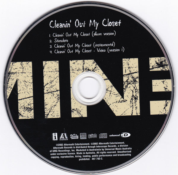 Eminem : Cleanin' Out My Closet (CD, Single, Enh)