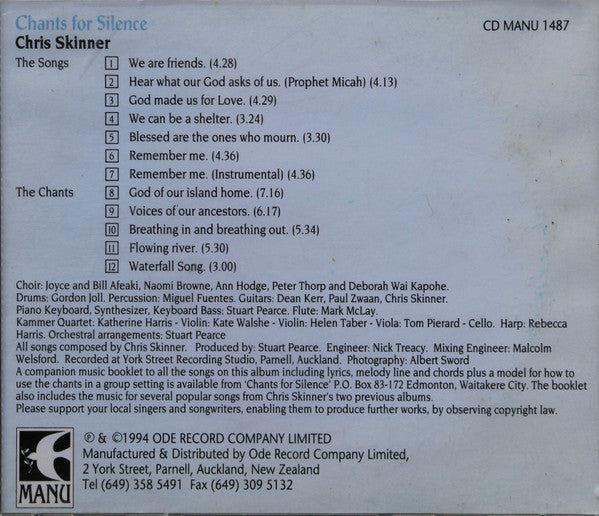 Chris Skinner (6) : Chants For Silence (CD, Album)