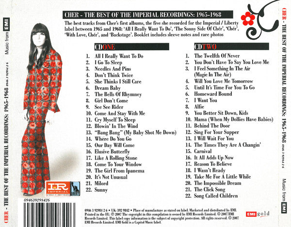 Cher : The Best Of The Imperial Recordings: 1965-1968 (2xCD, Comp)