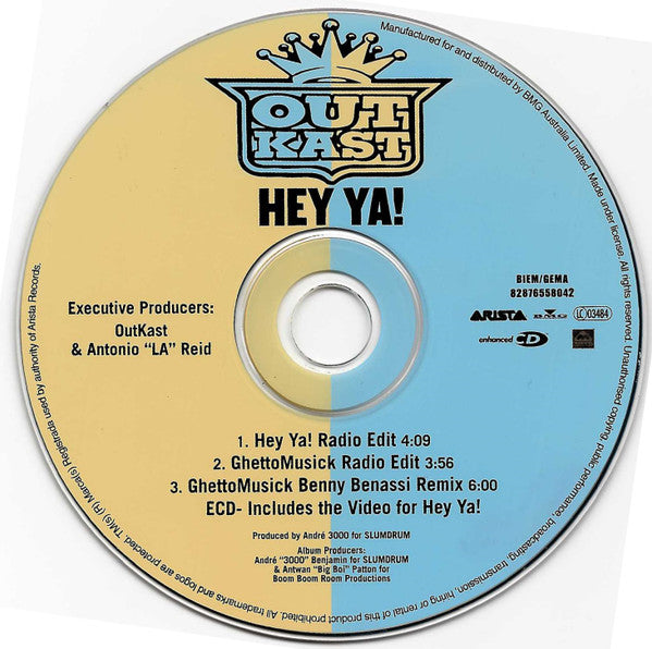 OutKast : Hey Ya! (CD, Maxi, Enh)