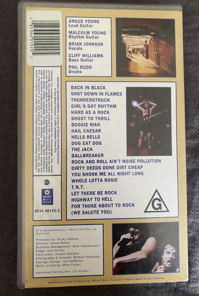 AC/DC : No Bull (Live - Plaza De Toros, Madrid) (VHS, Comp, PAL)